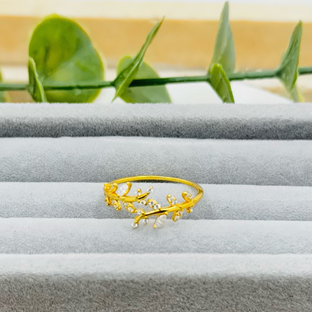 925 Sterling Silver Branch And Leaf Open Ring - Picture 8 of 11